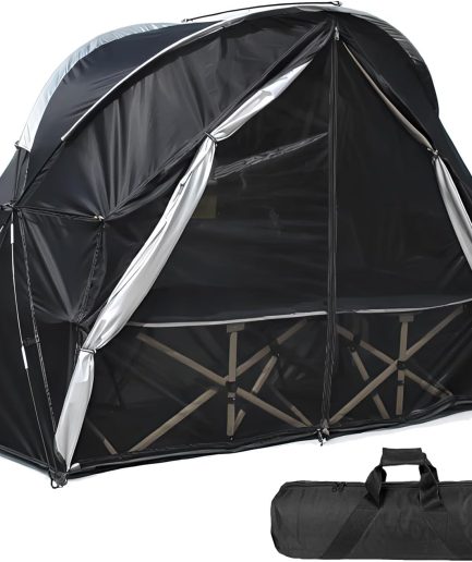 1 Person Cot Tent with Breathable Mesh Door and Screen Windows – Easy to Put Together, All-Weather Shelter for Camping & Backyard, Without Bed