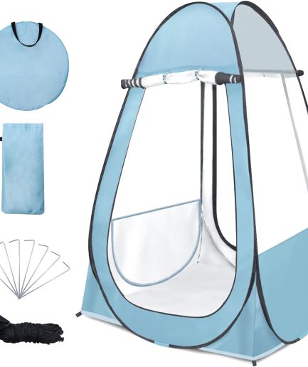 Pop Up Tent, Clear Outdoor Tents Sports Fishing, Rainproof and Windproof Beach Camping, Lightweight and Sturdy, Easy Set Up, UPF 50+ Portable Folding 39" x 64"