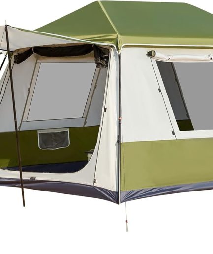 Instant Cabin Tent 4/6/8/10 Person, Family Large Camping Tent, 60s Easy Setup with Rainfly & Waterproof Portable with Carry Bag for Family Activities, 4 Season