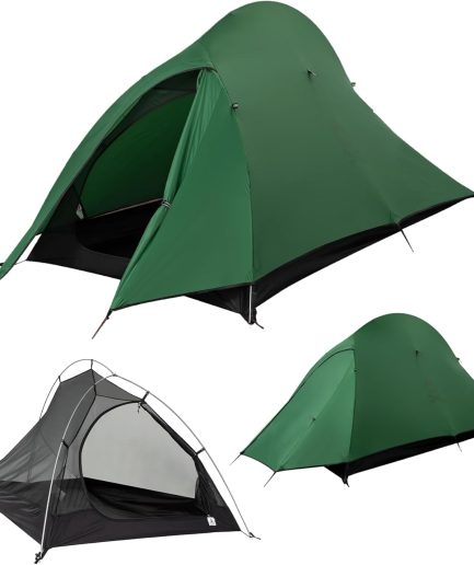 1-2 Person Lightweight Backpacking Tent - Waterproof Tent for 3 Season, Ultralight Camping Tent for Outdoor, Easy Setup for Sports, Hiking, Travel by