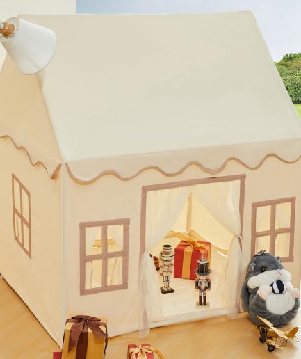 Playhouse Play Tent for Kids-Portable with Padded Mat, Star Lights, Carry Bag, Play Tent Indoor & Outdoor, Washable Kids Play House for Toddler