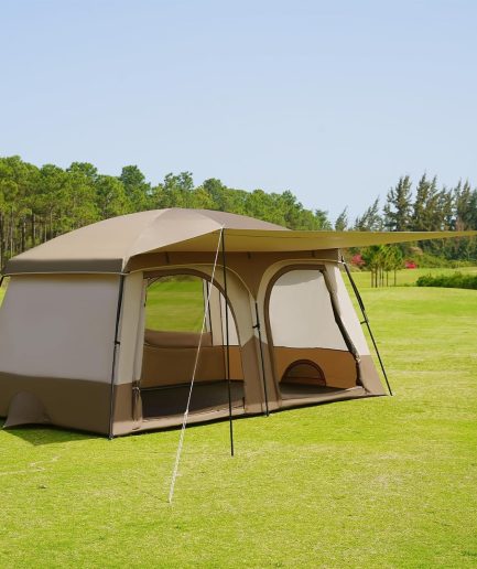 Tents,6-8 Person Camping Tent with Extended Vestibule,2 Room Weather Resistant Family Tents,Easy Install Waterproof Outdoor Tent for Backpacking and Camping Hiking