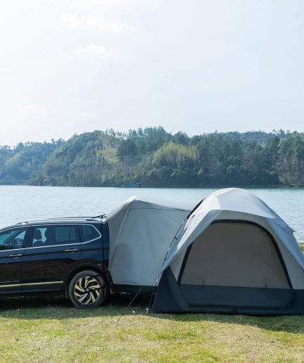 6 Person SUV Tent for Camping, Double Layer PU3000mm and UPF 50+ UV Waterproof Car Tents, Includes Rainfly and Storage Bag, 10FT L x 10FT W